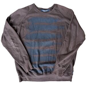 Quentin + Claude Men's Crewneck Brown Graphic 100% Cotton Sweatshirt Sz 3 (L)